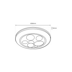 Plafon BUBBLES GOLD 30W  Ø390 mm ML8128