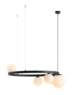 LAMPA WISZĄCA GARDA 5 RING BLACK 1099F1_R