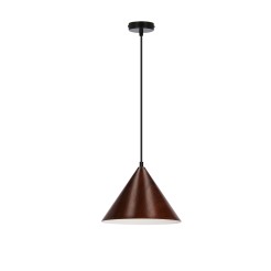 DUNCA LAMPA WISZĄCA 25 CZARNY 1X40 E27 KLOSZ CIEMNY ORZECHOWY 31-23438