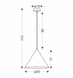 DUNCA LAMPA WISZĄCA 25 CZARNY 1X40 E27 KLOSZ CIEMNY ORZECHOWY 31-23438