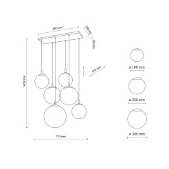 ESME WHITE LAMPA WISZĄCA 6 4793