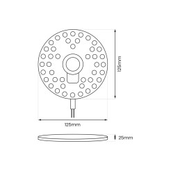 Moduł Led FIX 12W 3000K Fi125 EKM0460