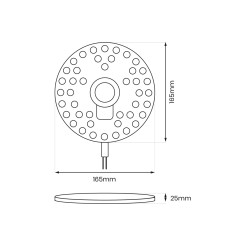 Moduł Led FIX 20W 3000K Fi160 EKM0462