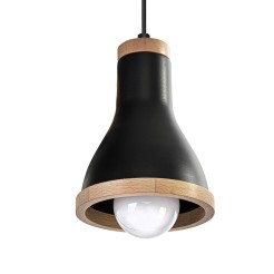 Lampa wisząca HOLLY BLACK / WOOD 3xE27 60W MLP6256