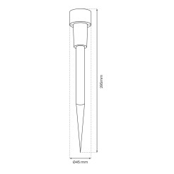 Lampa Solarna Patyk Czarny 4,5x4,5x29,5 EKO0593