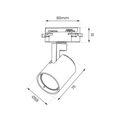 Oprawa Volf Track Złoty 1xGU10 ML0674