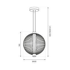 Lampa wisząca KYOTO 32W LED śr. 43cm ML0526