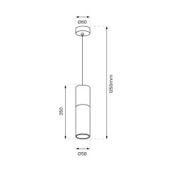 Lampa Wisząca Ricky Złoty 1xGU10 ML0845