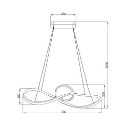 Lampa wisząca Marco Black 42W LED ML8116