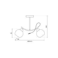 Lampa sufitowa Connor White 2xE27 MLP0876