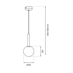 Lampa wisząca PLAY BLACK 1xG9 MLP0970