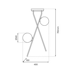 Lampa sufitowa INTER 2xE14 MLP0973