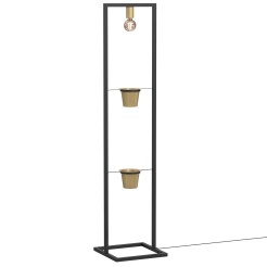 lampa podł  (2 gold flower pots) black/gold 1xE27 5373