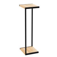 flower stand black with double wooden plate 1000x300x340 9023