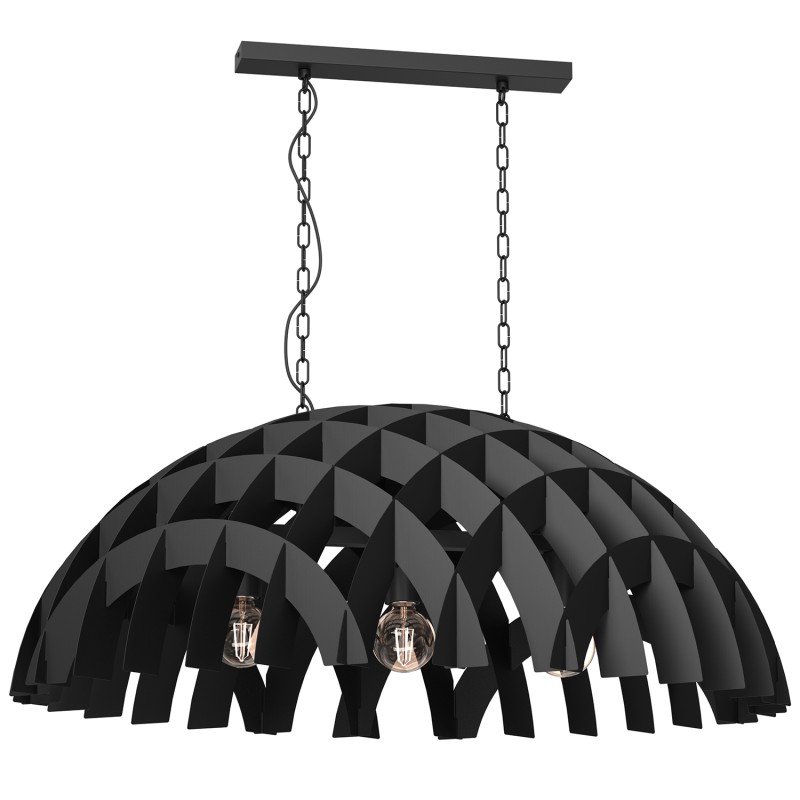 żyrandol  "eliptic dome" black 3xE27 0930