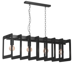 żyrandol  "square rings" black 4xE27 0987