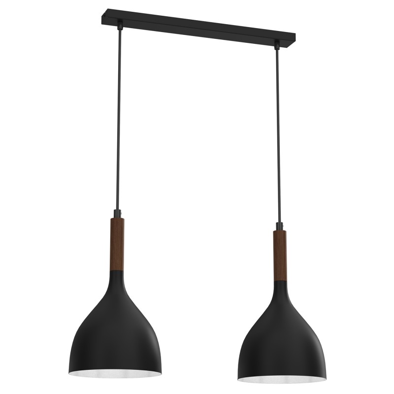 żyrandol line  black/dark wood 2 3731