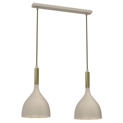 żyrandol line bar 400 mm  beige/shiny gold 2xE27 4001