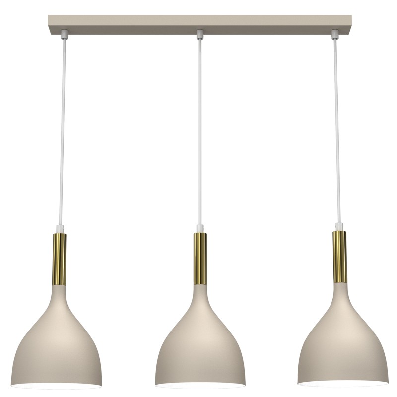 żyrandol line bar 600 mm  beige/shiny gold 3xE27 4006