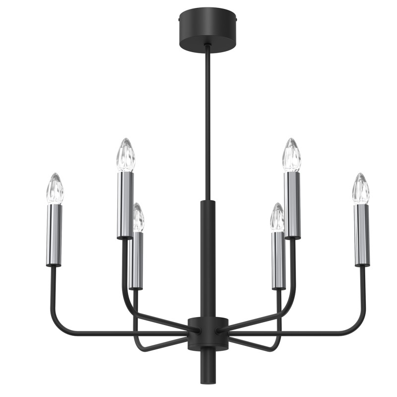 żyrandol  black/chrome 6xE14 4282