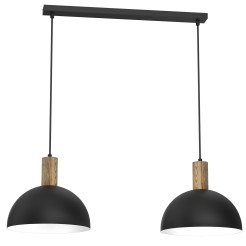 żyrandol  black/wood 2xE27 4329