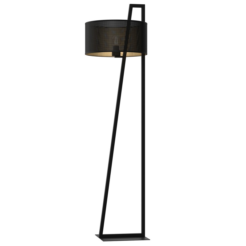 Lampa podł.  black, cylinder shade dia 400 h 200 black/gold 1 5223