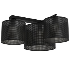 plafon  black 90 degree, cylinder shade dia 250, h=170 + dia 180, h=150 black 3 5226