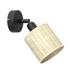 spot Rattan black, shade dia 100 , h 100, 1xE27 5294