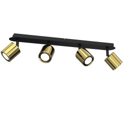 spot  black/brass 4xGU10 9233