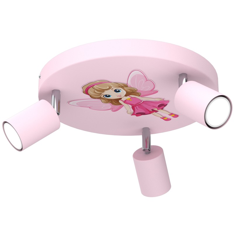 spot  Fairy pink plate dia 300, 3xGU10 9337