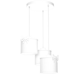 żyrandol  Bow white, shade dia 180/h 150 white 3xE27 9433