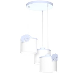 żyrandol  Elephant blue, shade dia 180/h 150 white 3xE27 9455