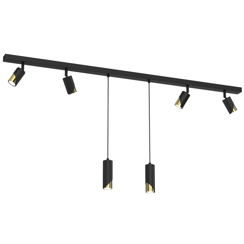 spot  line bar 1500, black/gold 6xGU10 9637