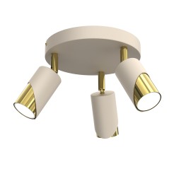 spot  plate dia 200, beige/gold 3xGU10 9678