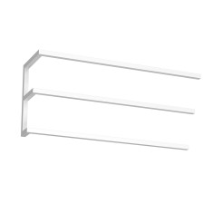 wall towel hanger 60 cm - tripple, white 9875