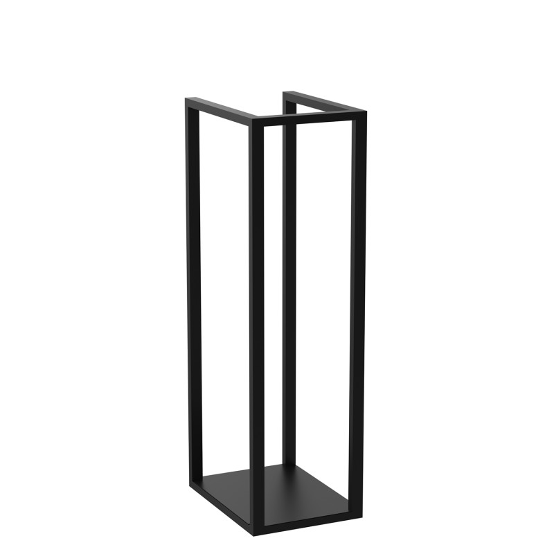 fireplace wood storage, black 100 cm 9896