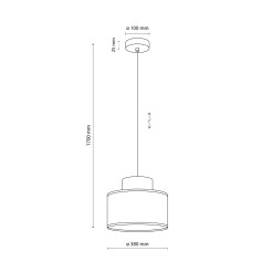 DUO WHITE JUTA LAMPA WISZĄCA 1 1856