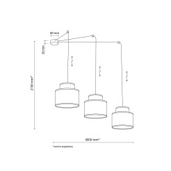 DUO WHITE JUTA LAMPA WISZACA 3 2345