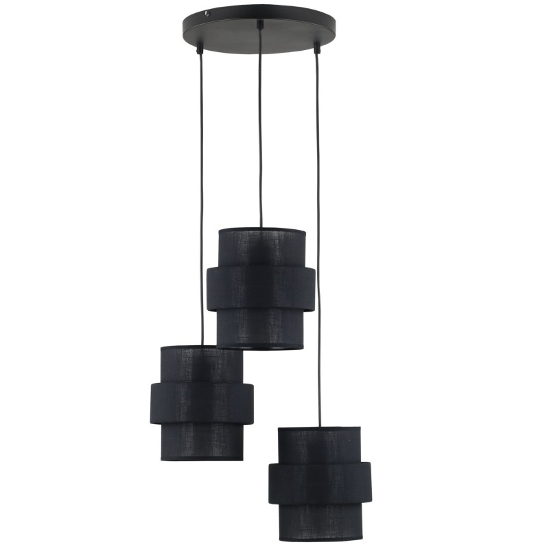 CALISTO BLACK LAMPA WISZĄCA 3  KOŁO 5981