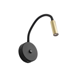 LAGOS BLACK/GOLD KINKIET 1 USB 10201