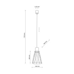 MODESTO WOOD SOSNA LAMPA WISZACA 1 10155