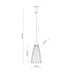 MODESTO WOOD SOSNA LAMPA WISZACA 1 10157