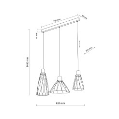 MODESTO WOOD SOSNA LAMPA WISZACA 3 10158