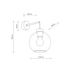 CUBUS GRAPHITE KINKIET 1 10243