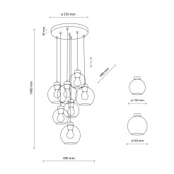 CUBUS MIX LAMPA WISZACA 7 KOŁO 10246