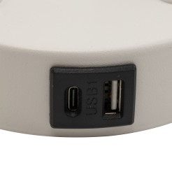 MAJA WHITE KINKIET + USB 10204