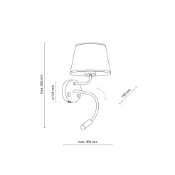 MAJA WHITE KINKIET + USB 10204