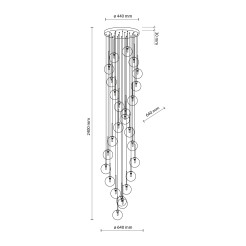 AURORA TRANSPARENT LAMPA WISZĄCA 26 10258