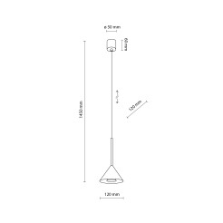 CONO BLACK MINI LAMPA WISZACA 1 10304