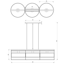 Żyrandol Luminex black 1121